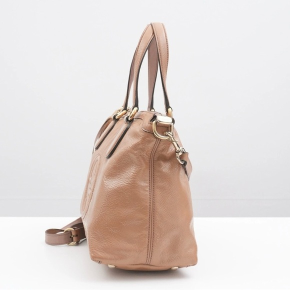 GUCCI SOHO Tassel 2Way Shoulder Bag Tote Bag Leather Beige Italy - Picture 15 of 16